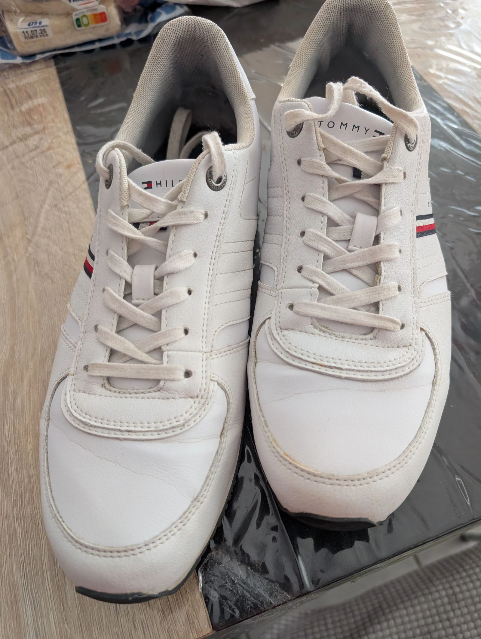 Magníficas zapatillas Tommy Hilfiger Iconic Leather Runner - Blanco - Talla 44 – photo 2